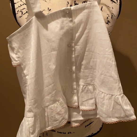 Janie & Jack white halter top girls size 8 NWT - Picture 7 of 7